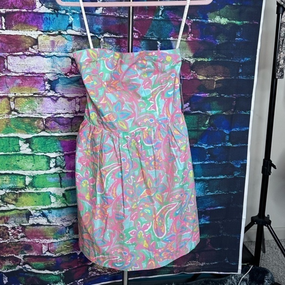 Lilly Pulitzer Sand bar blu Make a Splash Chandie Mini Dress Size M.